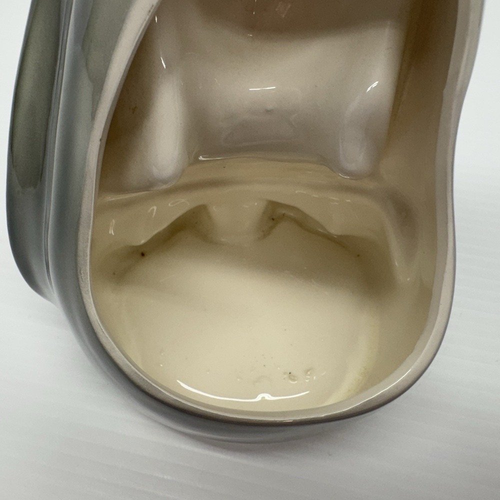 Vintage Mid Century Praying Nun Head Vase Eyelashes Ucagco Ceramics Japan Gray - Picture 7 of 11